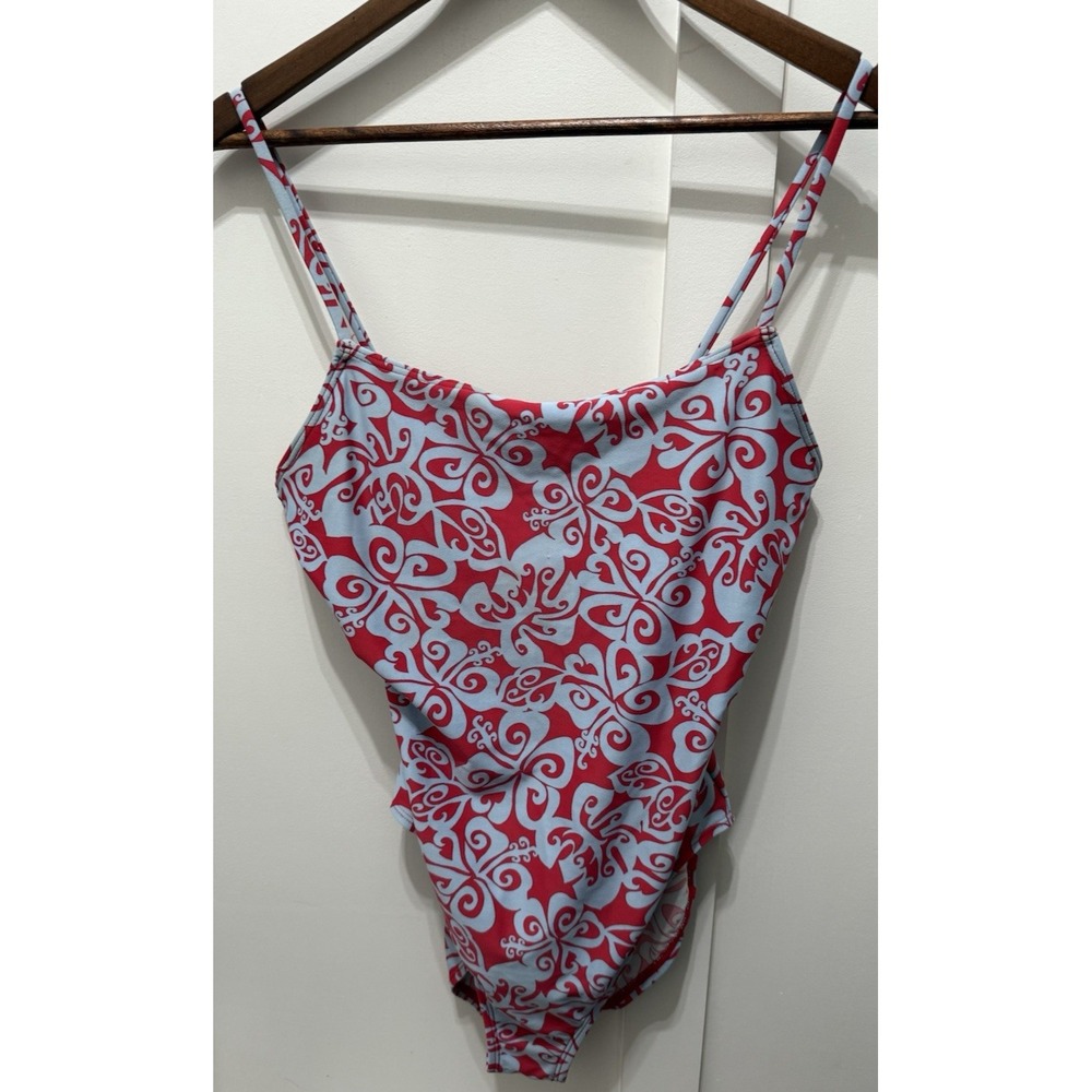 Nautica Blue‎ Pink One Piece Swim Suit Bathing Suit Full Coverage Size 14 comfy